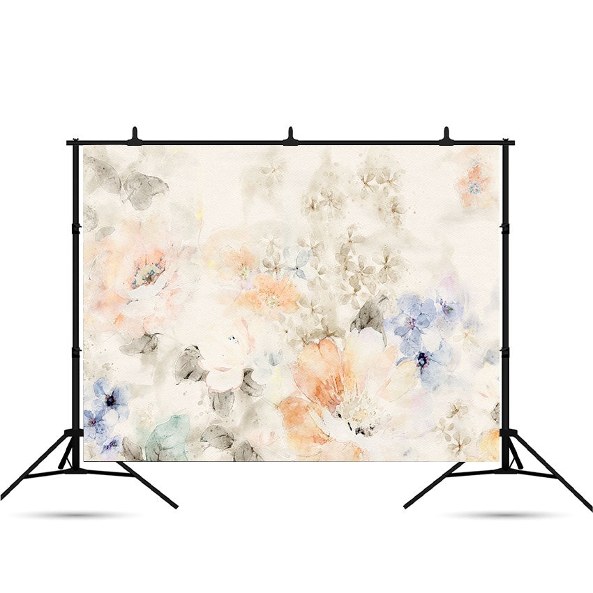 Toile de fond beau fond de bouquet de fleurs roses aquarelle pour la photographie SBH0044