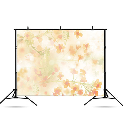 Toile de fond abstraitee de peinture d'empâtement d'huile de fleur sauvage originale jaune pour la photographie SBH0050