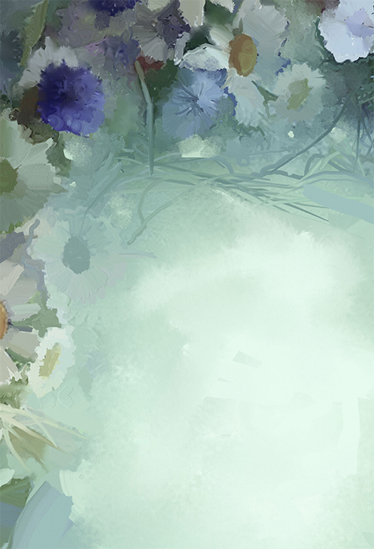 Toile de fond de pays des merveilles abstrait floral aquarelle verte pour la photographies SBH0055