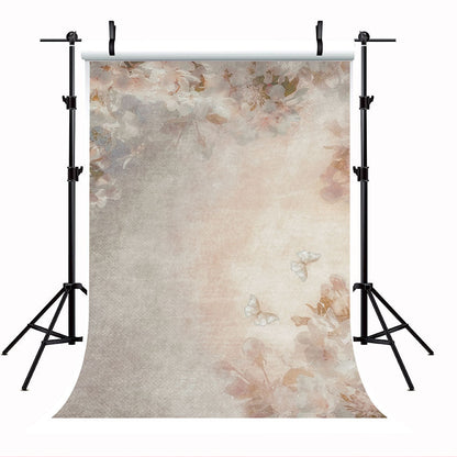 Toile de fond numérique fleur et papillon vintage pour la photographies SBH0058