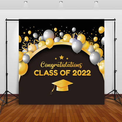 Toile de fond de ballon d'or graduation classee 2022 fond de pour la photographie SBH0075