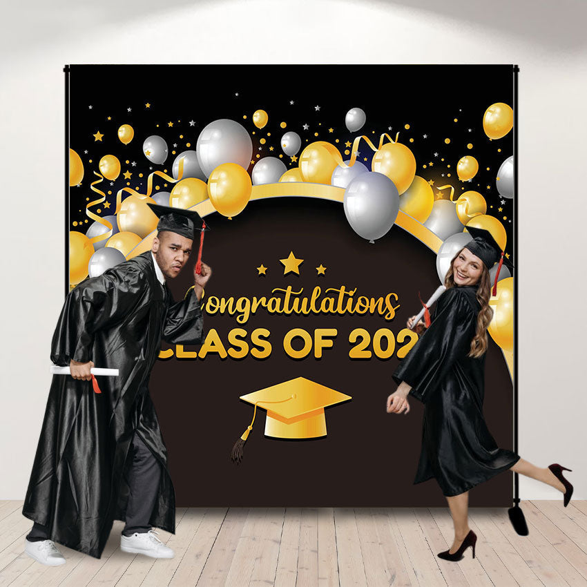 Toile de fond de ballon d'or graduation classee 2022 fond de pour la photographie SBH0075