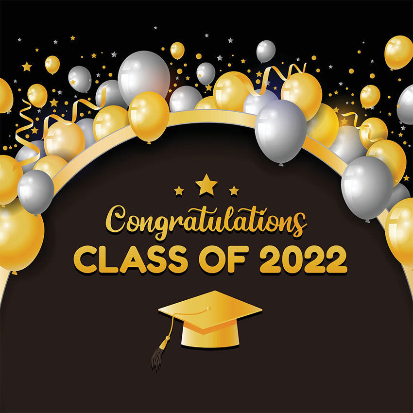 Toile de fond de ballon d'or graduation classee 2022 fond de pour la photographie SBH0075