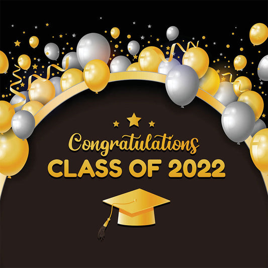 Toile de fond de ballon d'or graduation classee 2022 fond de pour la photographie SBH0075