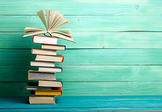 Toile de fond de retour à l'école vieux livres cartonnés vintage de photographie SBH0110