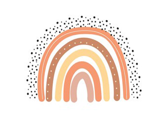 Toile de fond d'arc-en-ciel mignon bohème chambre d'enfant décoration photographie SBH0134