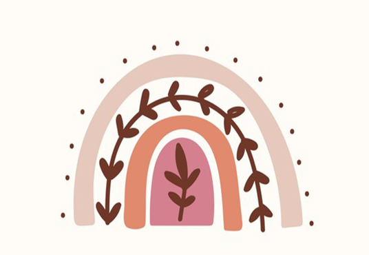 Toile de fond d'arc-en-ciel bohème couleurs pastel décoration photographie SBH0136