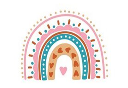 Toile de fond d'arc-en-ciel mignon bohème coloré pour la photographie SBH0137