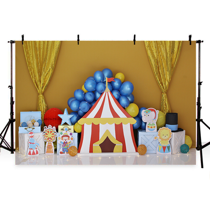 Toile de fond de dessin animé cirque thème enfants pour la photographie SBH0324