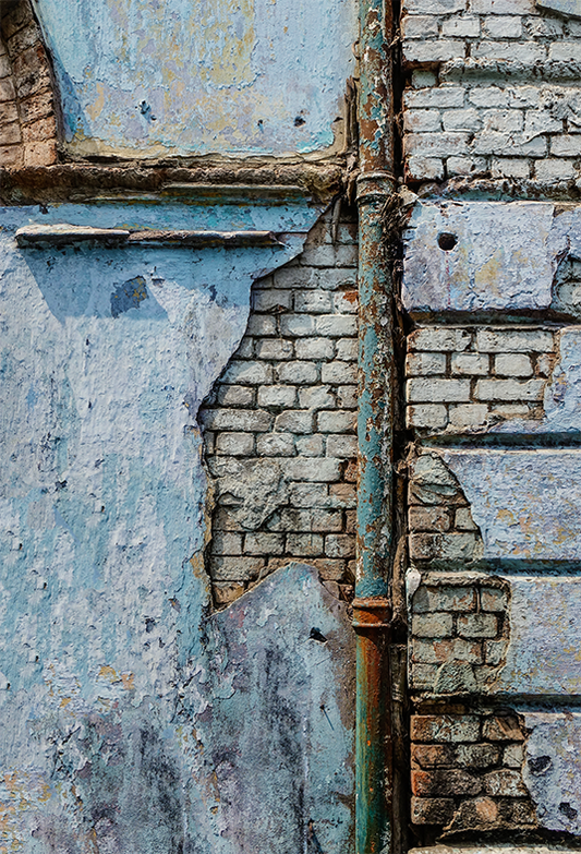 Toile de fond de mur de briques en ruine pour la photographie grunge SBH0325
