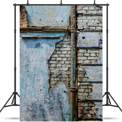 Toile de fond de mur de briques en ruine pour la photographie grunge SBH0325