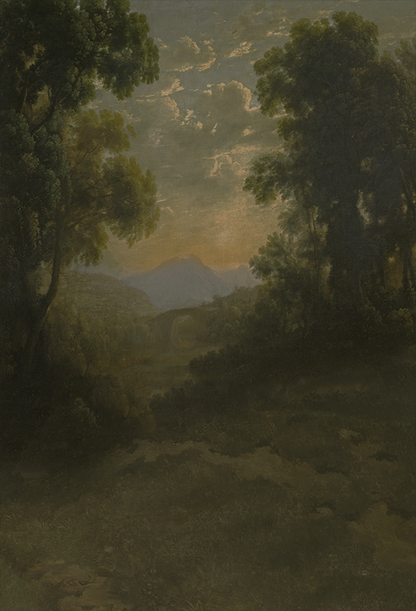 Toile de fond de photographie de peinture à l'huile de paysage vintage SBH0330