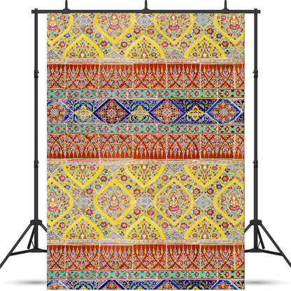 Toile de fond de mur en céramique dans un temple pour la photographie SBH0351