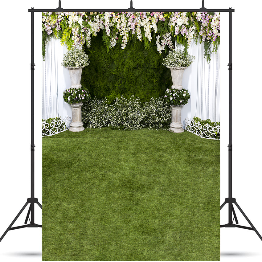Toile de fond de fleurs de printemps pour la photographie de mariage SBH0353