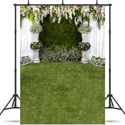Toile de fond de fleurs de printemps pour la photographie de mariage SBH0353