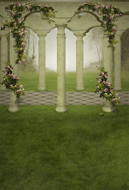 Toile de fond de jardin fantaisie pour la photographie de printemps SBH0354