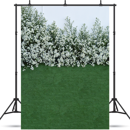 Toile de fond blanche en forme de fleur pour la photographie de printemps SBH0355