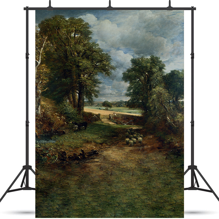 Toile de fond de paysage de peinture à l'huile pour la photographie SBH0369