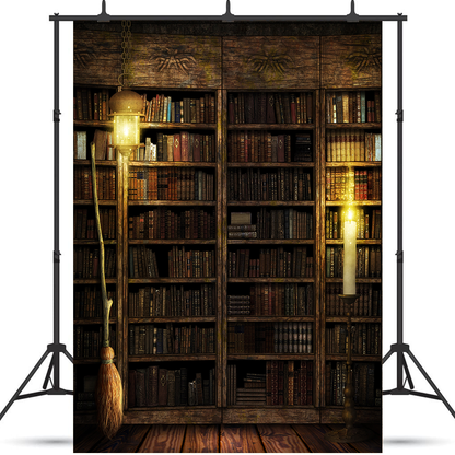 Toile de fond de bibliothèque rétro soignée pour la photographie SBH0402