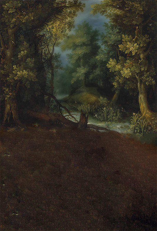Toile de fond classique de peinture à l'huile de paysage pour la photographie SBH0413