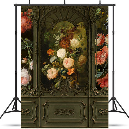 Toile de fond de mur classique de fleurs vintage pour la photographie SBH0414