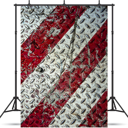 Toile de fond texturé en métal rouillé rouge et blanc SBH0425