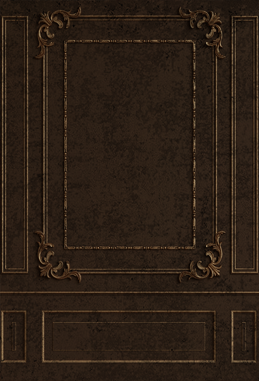 Toile de fond photo en tissu pour mur intérieur marron classique SBH0426