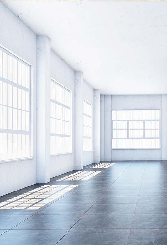 Toile de fond de salle blanc pour photo studio SBH0442