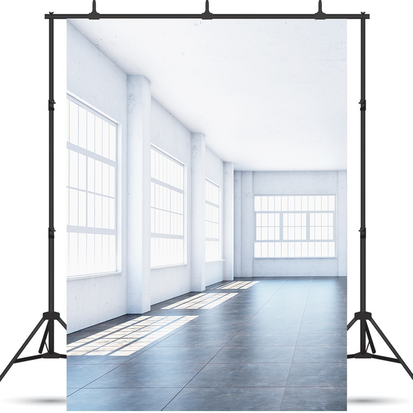 Toile de fond de salle blanc pour photo studio SBH0442
