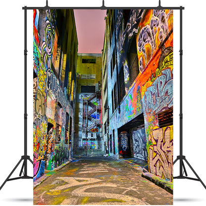 Toile de fond de ruelle colorée pour la photographie SBH0451
