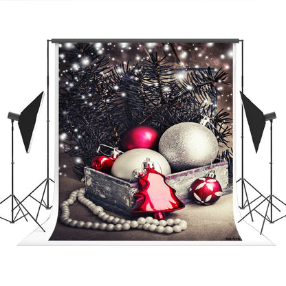 Toile de fond de studio de photo de cloche de Noël pour la fête