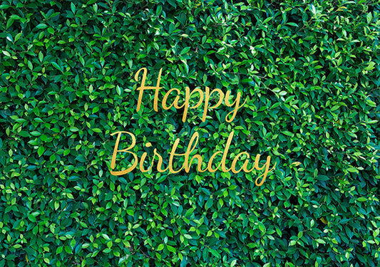 Toile de fond de photographie de feuilles vertes fraîches pour la fête d'anniversaire