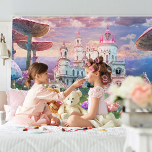 Toile de fond de château fantastique château princesse de photographie