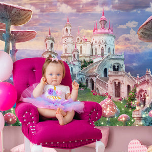 Toile de fond de château fantastique château princesse de photographie