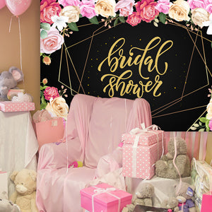 Toile de fond de décoration de fleurs romantique fête de mariée mariage