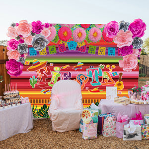 Toile de fond de photographie colorée fiesta pour la fête