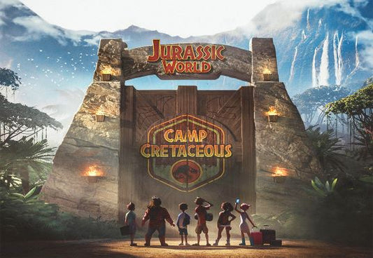 Toile de fond de monde jurassique dinosaure jungle animaux sauvages fond pour garçons TKH1824