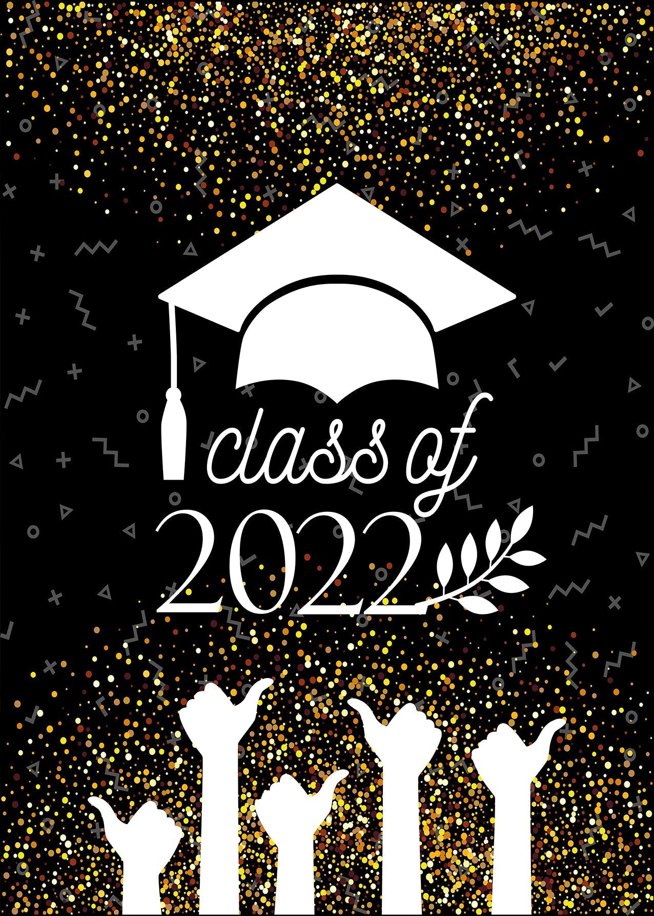 Toile de fond or décorations paillettes 2022 collège graduation pour la photographie  TKH1848
