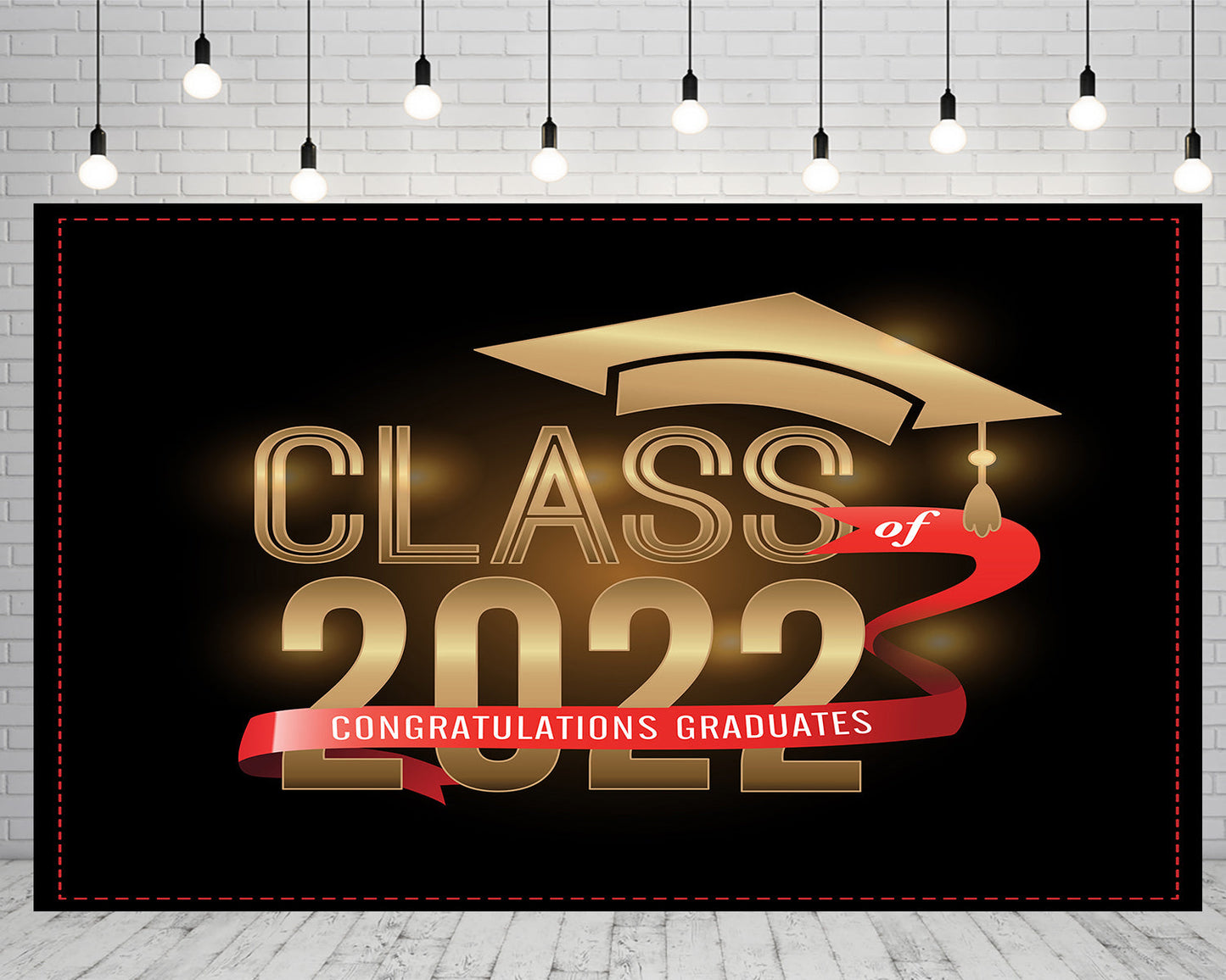 Toile de fond de fête de remise des diplômes marron 2022 de photographie TKH1851