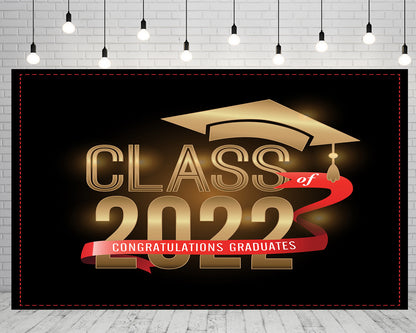 Toile de fond de fête de remise des diplômes marron 2022 de photographie TKH1851