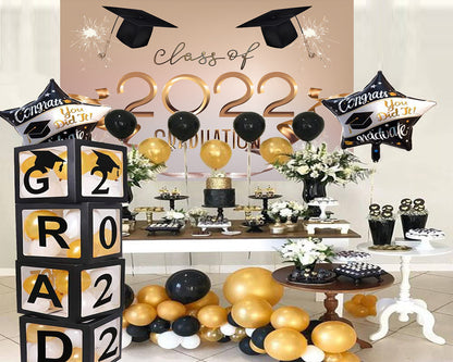 Toile de fond de graduation ballons décoration classee de 2022 photographie idées TKH1861