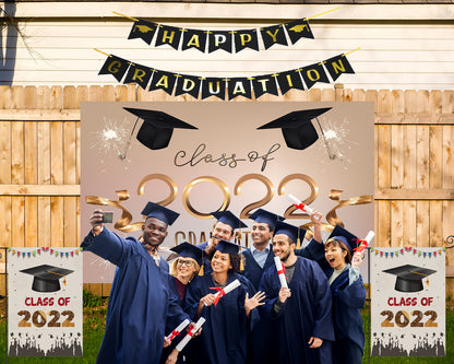 Toile de fond de graduation ballons décoration classee de 2022 photographie idées TKH1861