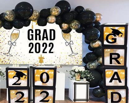 Toile de fond de fête de remise des diplômes champagne 2022 pour les décorations photographie TKH1862