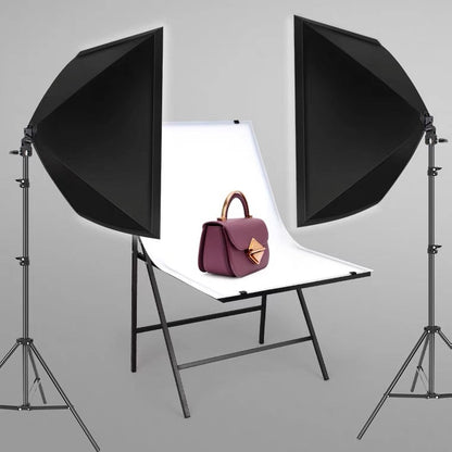 2 pièces Boîte à lumière de photographie Kit d'éclairage doux 20''x28'' avec sac de transport