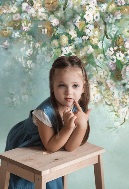 Toile de fond de portrait floral mariage bébé nouveau-né pour la photo studio