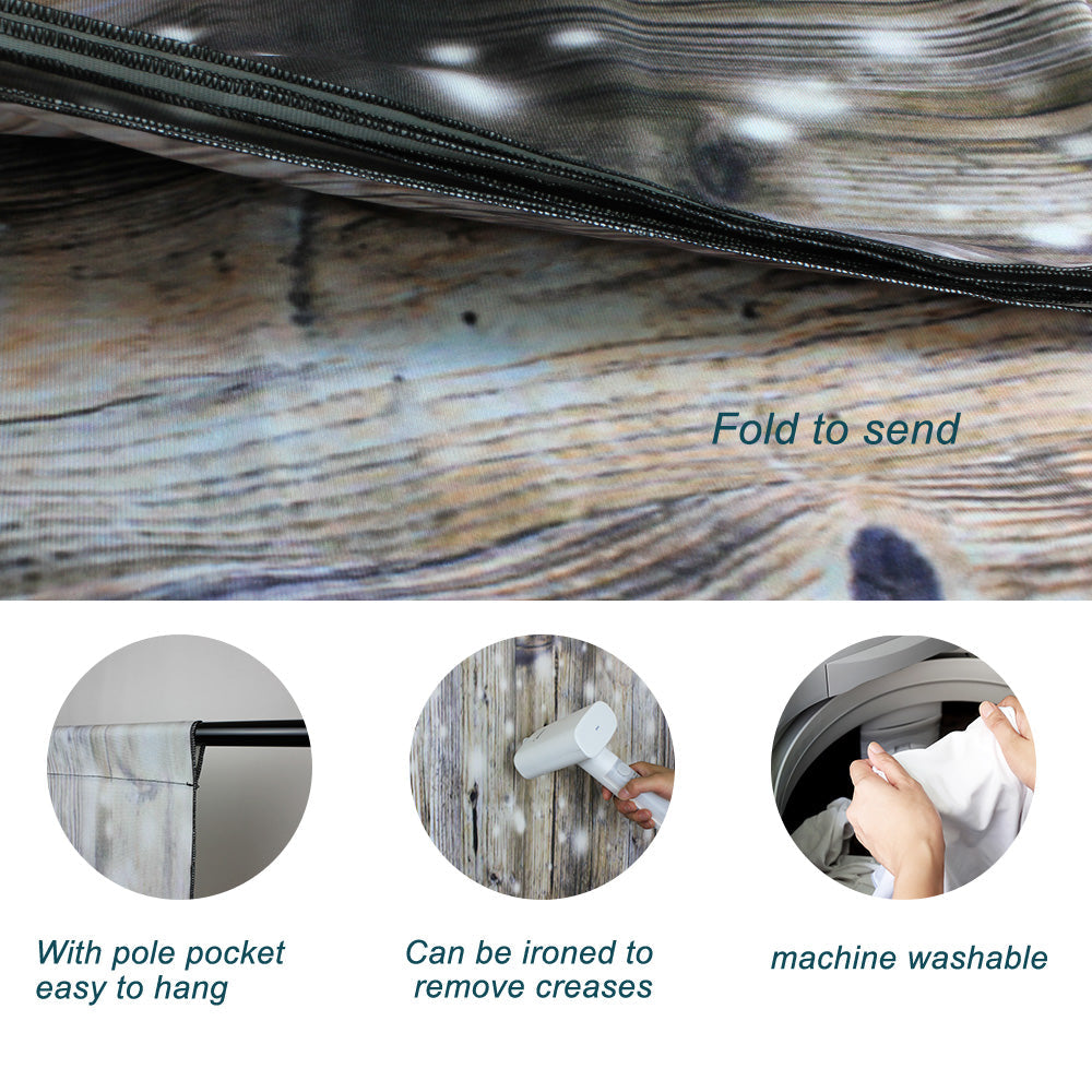 Toile de fond de photographie de mur en bois gris pour Noël